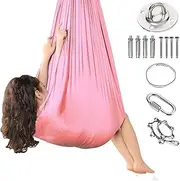 Indoor Therapy Swing for Special Needs, Sensory Swing, Sensory Chair, Sensory Hammock, Therapeutic Swing, Cuddle Hammock Ideal for Autism, ADHD, Aspergers and Sensory Integration(Pink)