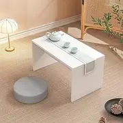 Coffee Table, Classic Wooden Coffee Table A166 (White, 60X30X30CM)