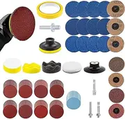 Swpeet 120 Pcs Sanding Disc Backing Pads Kit, 3 Inch Sanding Discs for Drill Polishing Die Grinder Attachment, Sanding Discs Includes 75-3000 Grit, Zirconia Roll Lock Discs, 1/4" and 2/5" Hex Shank