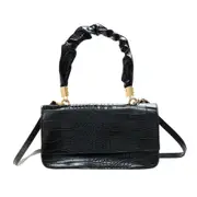 Popular Simple Female Daily Bag PU Leather Alligator Crossbody Handbag Female Travel Solid Street Top-Handle Bag
