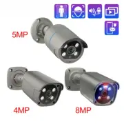 4/5MP Security Metal POE IP Camera H.265 Outdoor 2 Way Audio Video Surveillance