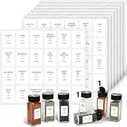 Spice Jar Labels, 192 Pcs 36 * 50mm Kitchen Jar Stickers, Seasoning Labels for Round or Rectangular Jars (White)