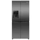 Hisense 483L French Door Fridge Black Steel with Non-plumbed Ice and Water Di...