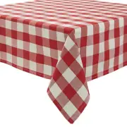Wicklow Check Red & Cream Tablecloth
