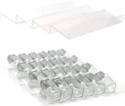 Set of 4 Spice Jar Rack Drawer Organizer Expandable Spice Seasoning Holder Stora