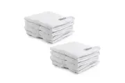 8pc Onkaparinga 30x30cm Cotton Flinders Bathroom Face Washers Set 600GSM White