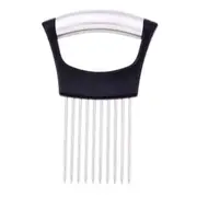 1Pcs Food Slice Assistant Stainless Steel Onion Needle Onion Fork Vegetables Fruit Slicer Tomato Cutter Cutting Safe Aid Holder