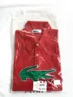 IZOD LACOSTE 1980s Polo Mens Pull Over Short Sleeve Red NEW OLD STOCK