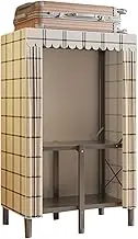 Portable Closet,Folding Wardrobe,Clothing Storage Rack,Closet Storage Organizer with Shelves and Cover for Hanging Clothes and Storage of Clothes(Multi-Colored)