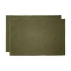 2pc Bambury Ultra soft Angove Bath Mat 50x80cm Olive Cotton Woven Home Decor