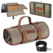 Travel Bartender Bag in Waxed Canvas Professional Bar Kit Bag for Carrying Bar