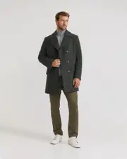 Mason Herringbone Wool Coat