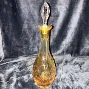 Nachtman Traube Wine Glasses & 12" Decanter Amber Tint Grapes and Leaves Cut