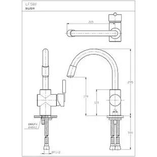 ☆水電材料王☆ HCG 和成 臉盆檯面上洗臉盆 L552SAdb-580QE 原廠公司貨 原廠保固