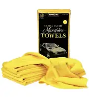 2x 36 Kirkland Microfibre Towels Car Cleaning Plush Cloth Soft 40 x 40 cm glass