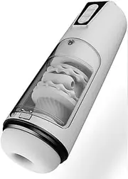 Male Masturbator Cup Adult Toy - Automatic Hands Free Penis Vibrator Pocket Pussy Stroker with 7 Thrusting & Vibrating Stimulation Modes Sex Toys for Mens Realistic 3D Sleeve Man Pleasure