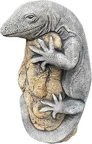 Goanna On A Rock Garden Statue Ornament Sculpture Concrete Australian Made