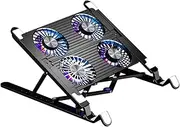 Laptop Cooling Pad,PC Notebook Laptop Fan | Silent, Folding, Slim, Fast Cooling, Height Flexible Cooler, Accessories