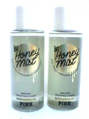 TWO Victoria's Secret PINK Honey Mist Fragrance Body Mist Perfume Spray Set NEW