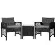 Patio Furniture Outdoor Bistro Dining Chairs Set - 3 Piece