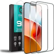 [2 Pack] ZUSLAB Screen Protector for Apple iPhone 13 Mini 5.4" Tempered Glass Film Case Friendly 9H Hardness - Black