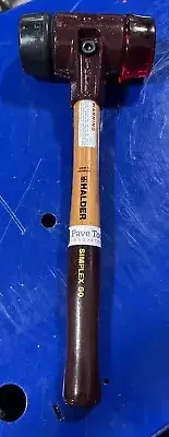 Halder Simplex 60 Mallet w/ Rubber/Plastic Inserts and Cast Iron Housing 4-3/8lb