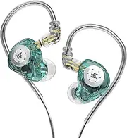 Kz Edx Pro in-Ear Stage Headphone Dual Magn Unit Earphone Shock Bass Earbuds with 0.75Mm Detachable Cable Comfortable Wired Headset (No Mic) Transparent Color Transparent Color