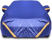 Car Cover for Mercedes Benz GLE 450, Full Car Cover for Outdoor Sun Dust Scratch Rain Snow Waterproof Breathable LZFCDMD(Blue)