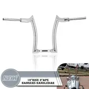 16'' Rise Handlebar Motorcycle Chrome Motorcycle Fit For Harley Wide Glide