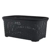 Superio Laundry Basket Wicker Style Storage Hamper Basket with Cutout Handles...