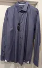 Hugo Boss Mens 41 16 Long Sleeve Slim Fit Large Blue NONIRON BRAND NEW