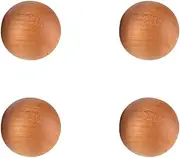 Small Wood Drawer Pulls 4Pcs Drawer Cabinet Solid Wood Handle Wooden Wardrobe Door Log Cabinet Round Spherical Single Hole Handle Cherry Wood
