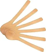 6X Wooden Scoop Teaspoon Coffee Kitchen Cooking Condiment Utensil Catering Spoon Accessory
