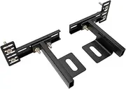 Ｂｅｓｇａ Headboard Brackets Adjustable Hardware Furniture Parts Black for Metal Bed Frame Attachment Kit