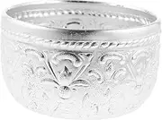 EXAOMBLE Beautiful Thai Style Tin Bowl for Rice Soup Salad Serving Spa Essential Oil Container