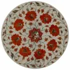 18" white marble table top coffee center inlay lapis antique home decor c244