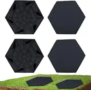 Outdoor Tiles - 4 Pieces | Decorative Paving Tiles for Outdoor Driveways, Garden Tiles with Stakes, Resin Tiles for Driveways or Outdoor Pavers