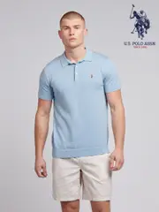 U.S. Polo Assn. navy Blue Mens Combed 100% Cotton Polo Shirt (F61804) | $115