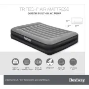 2.03m x 1.52m x 46cm Tritech Air Mattress Queen Built-in AC pump