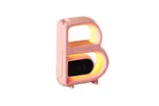 Wireless charging desk lamp Portable Bluetooth speaker Wireless charging with clock sound Colorful atmosphere light Subwoofer(Pink)