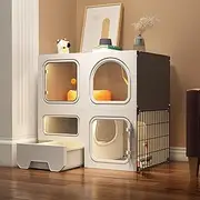 PINNKL Cat Cage Indoor with Cat Litter Box - Kitten Playpen Kennels - Stronger, Stress-Free Space for Your Kitty - Easy Installation, No Tools Needed (Size : 27.9''x14.4''x27.9'')
