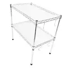Adjustable Double Layer Kitchen Microwave Stand Organizer Shelf For Countertop