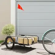 Bike Trailer Black 135x70x37 cm Iron,Bicycle Trailers 7.8KG-94203