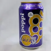 LIMITED LOS ANGELES LAKERS EDITION POPPI GRAPE FLAVORED PREBIOTIC SODA 12 OZ CAN