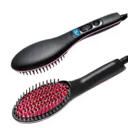 Simply Straightener Brush Ceramic Fast Hair Straightener Comb LCD Display Electric Smooth Hair Straight for Salon Styling Tools