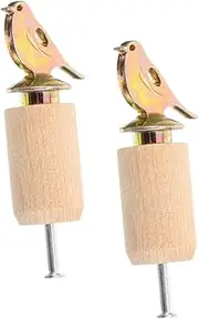 2pcs Wooden Bird Whistle Manual Instrument for Fun Bird Noise Maker Enhance Learning and Bonding