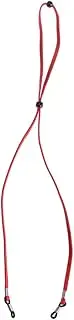 [ROMISBABA] Leather Glasses String Non Slip Eyeglasses Holder for Women and Men Secure and Stylish Strap Red Hypoallergenic and Eyewear Styles