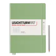 Notebook Hardcover Master Slim, Ruled, 123 Numbered Pages (Sage) - A4+