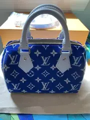 Louis Vuitton Blue White Monogram Speedy 20 Bag NWT 100% Authentic Under Retail!