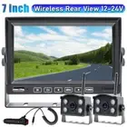 7" Monitor Wireless HD Reverse Camera Rear View For Heavy Duty Caravan Truck USA